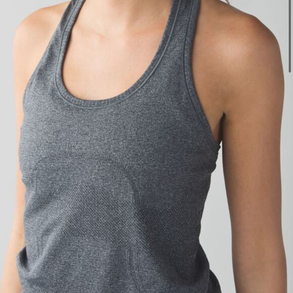 Lululemon Swiftly Tech Racerback Heathered Black 8 - Picture 3 of 5